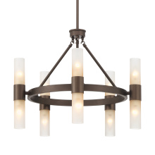 Golden Canada 5803-10 MDB-EBO - Wry Lighting Lyssna Cirkel 10-light Chandelier in Modern Bronze